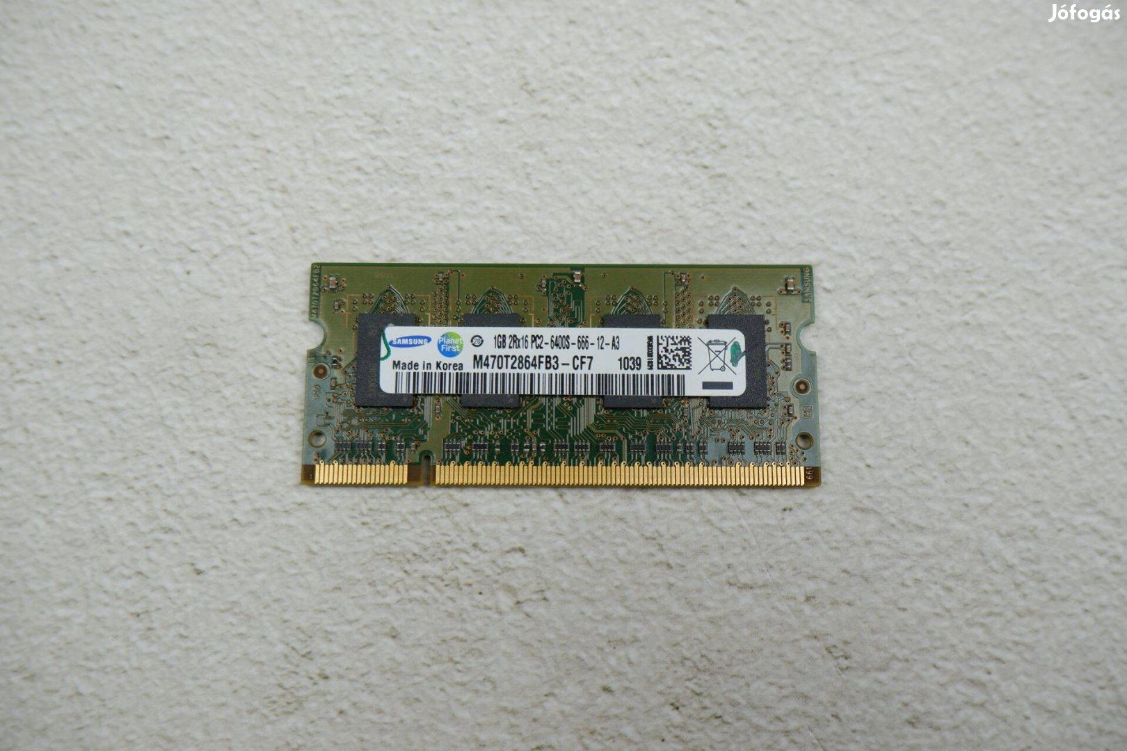 Samsung 1GB DDR2 laptop memória 800MHz M470T2864FB3-CF7