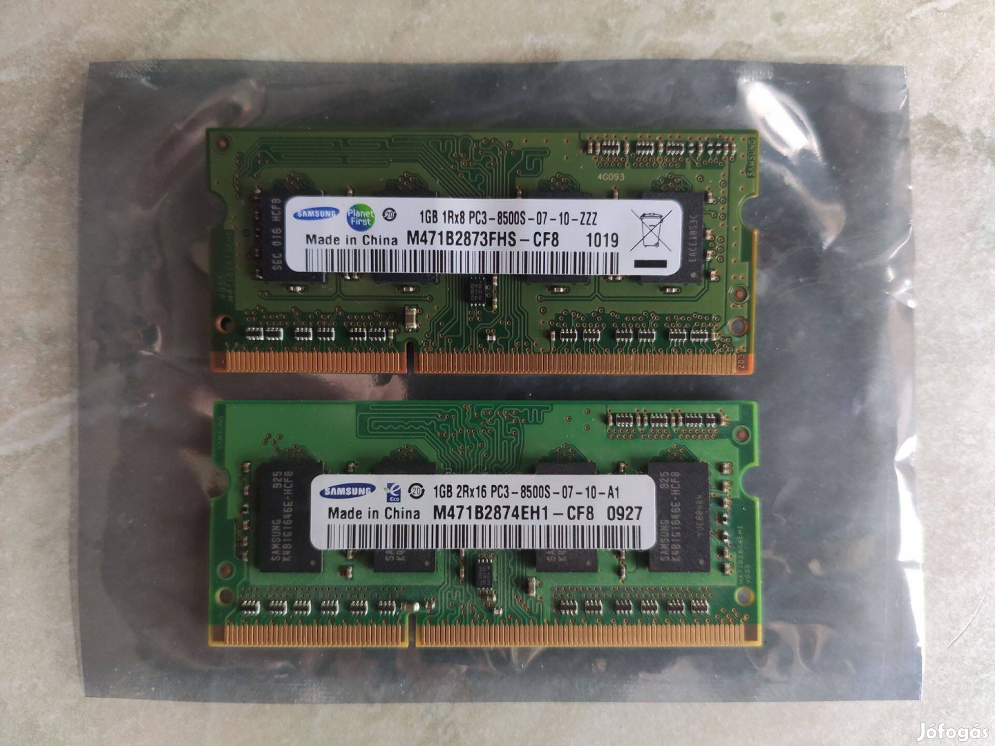 Samsung 1GB DDR3 notebook RAM memória