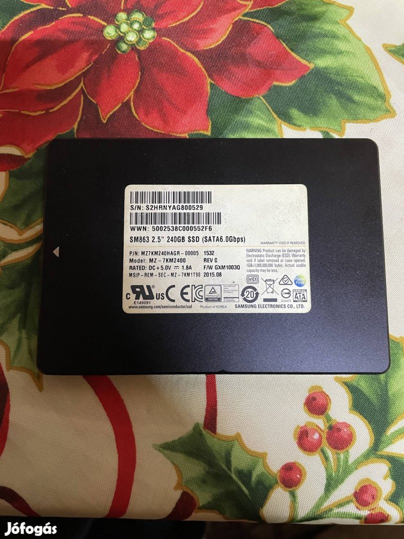 Samsung 240GB SSD (Sata6.0Gbps) 