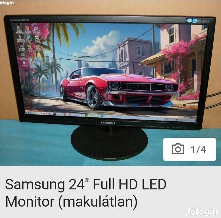 Samsung 24" Full HD LED Monitor (makulátlan)