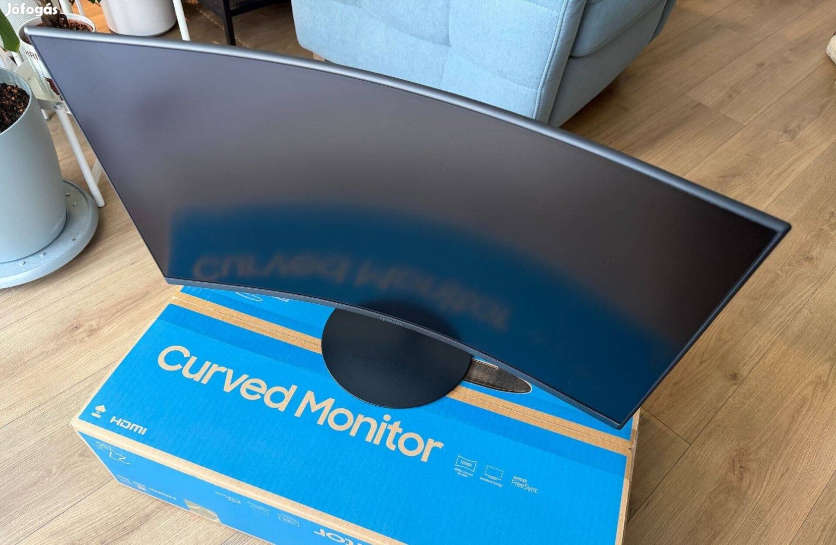 Samsung 27 ívelt monitor C27T550FD hibátlan, 1000R, 75Hz