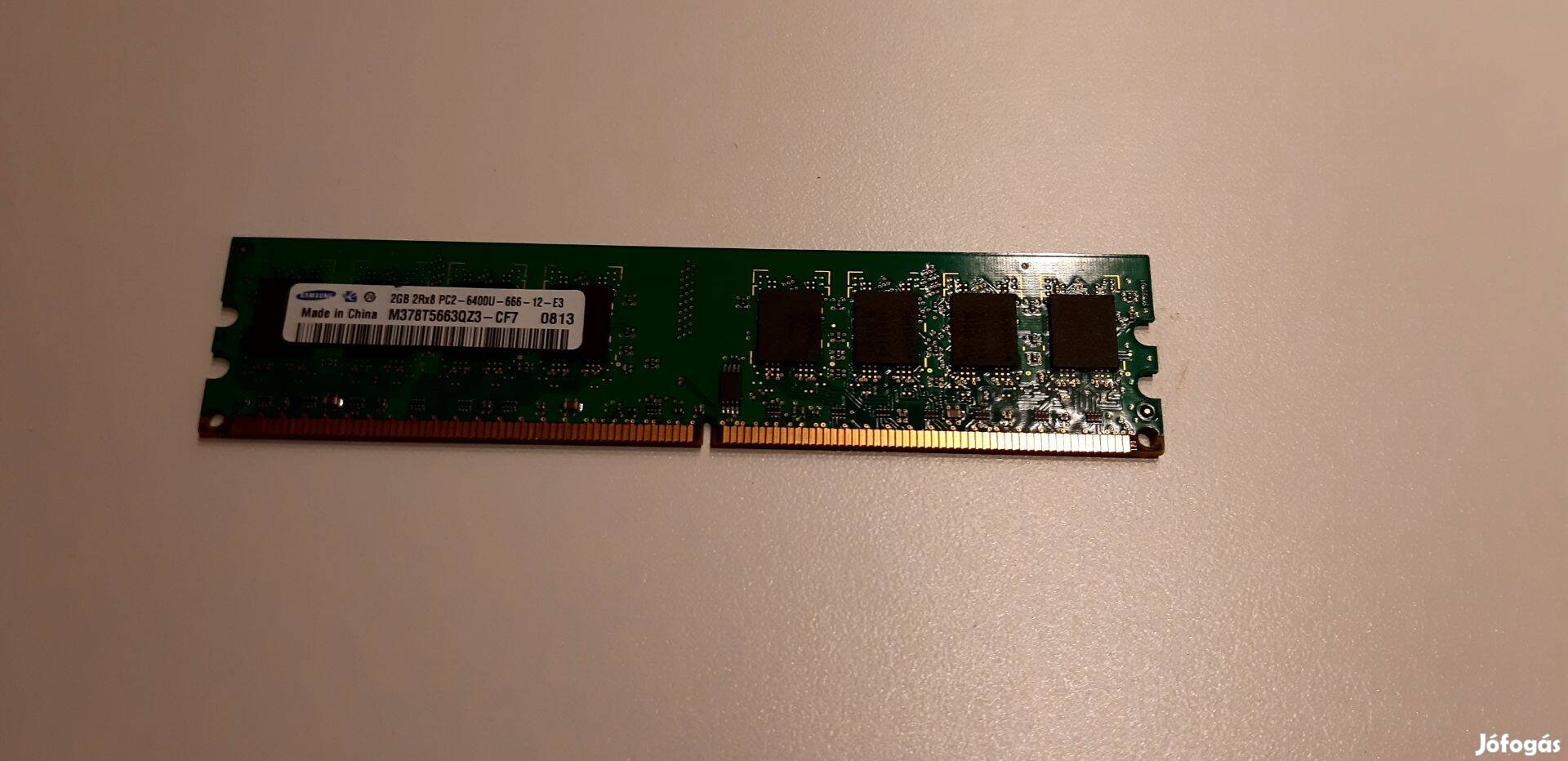 Samsung 2GB 2Rx8 PC2-6400U-666-12-E3 DDR2 pc memória