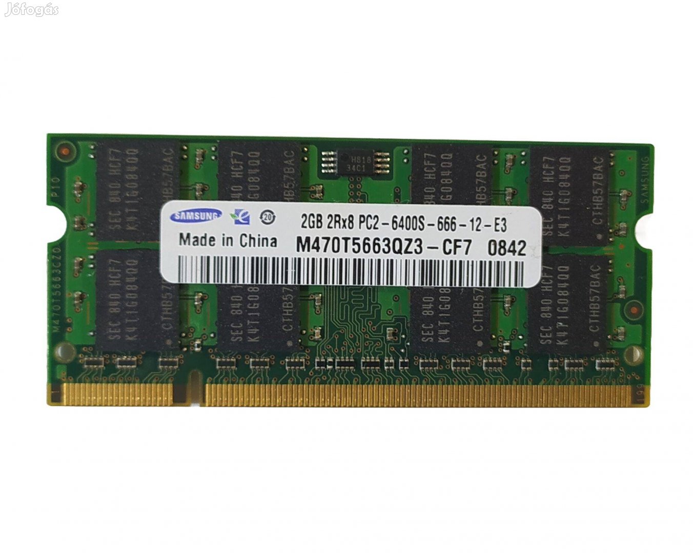 Samsung 2GB DDR2 800MHz laptop / notebook memória