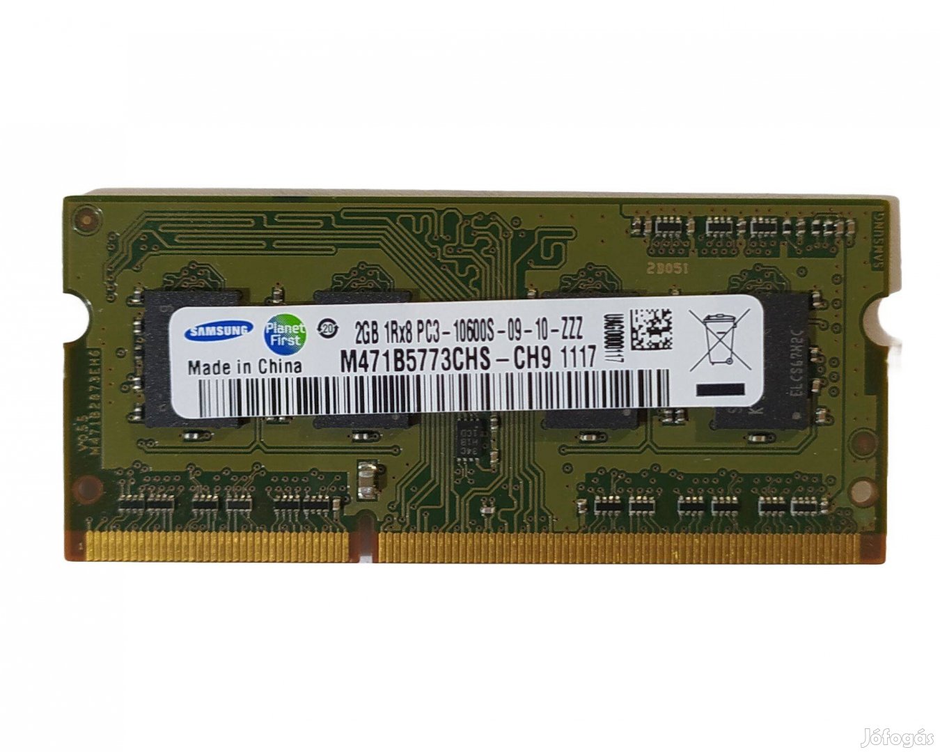 Samsung 2GB DDR3 1333MHz laptop / notebook memória