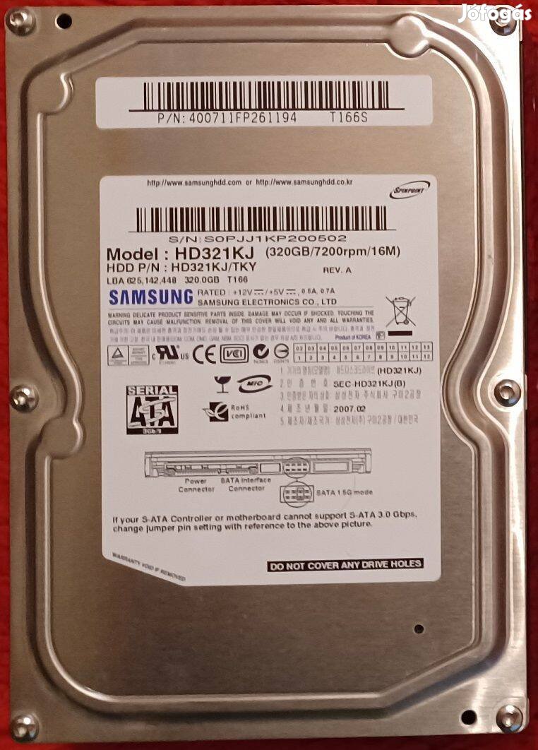 Samsung 320Gb hdd (vinchester)