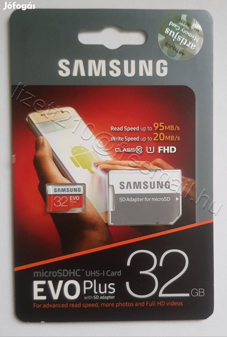 Samsung 32GB memóriakártya és adapter microsdhc Evo Plus