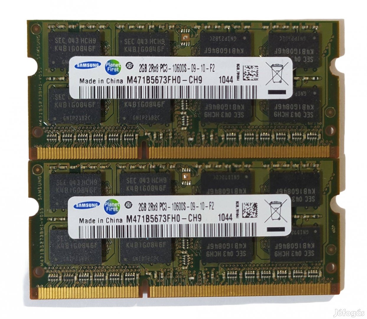 Samsung 4GB (2x2GB) DDR3 1333MHz laptop / notebook memória