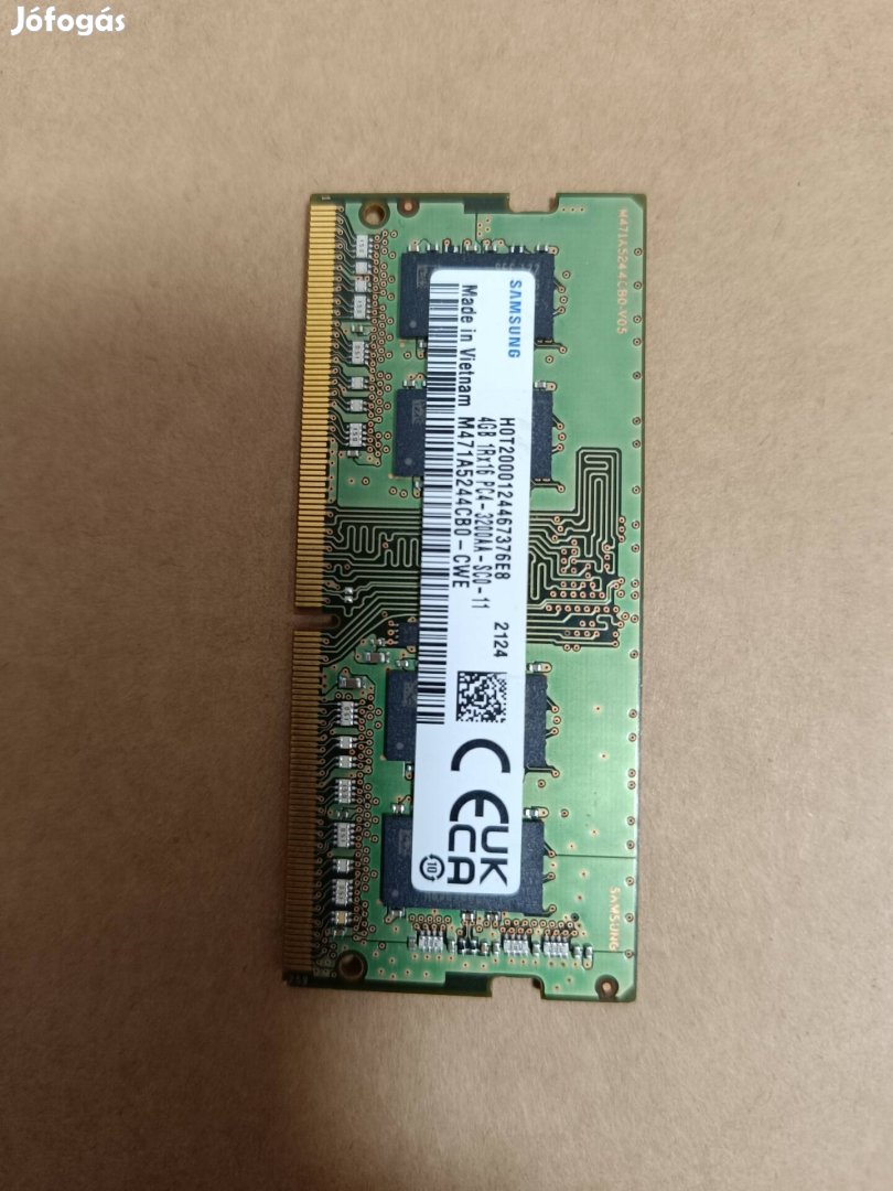 Samsung 4Gb DDR4 3200 MHz laptop memória 