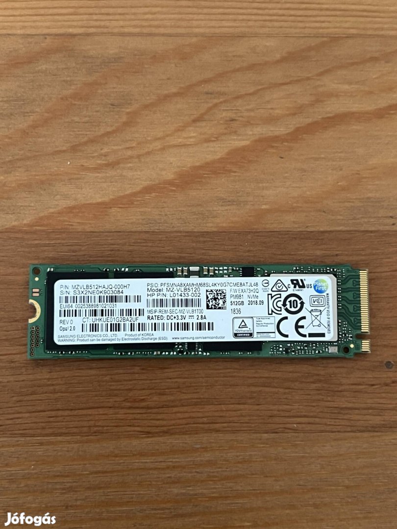 Samsung 512GB SSD Nvme M.2