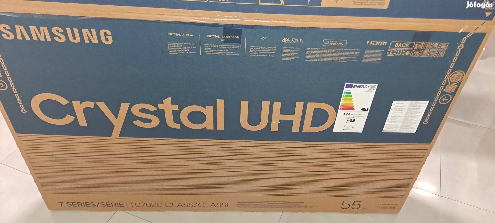 Samsung 55" Crystal UHD 4K smart tv eladó!