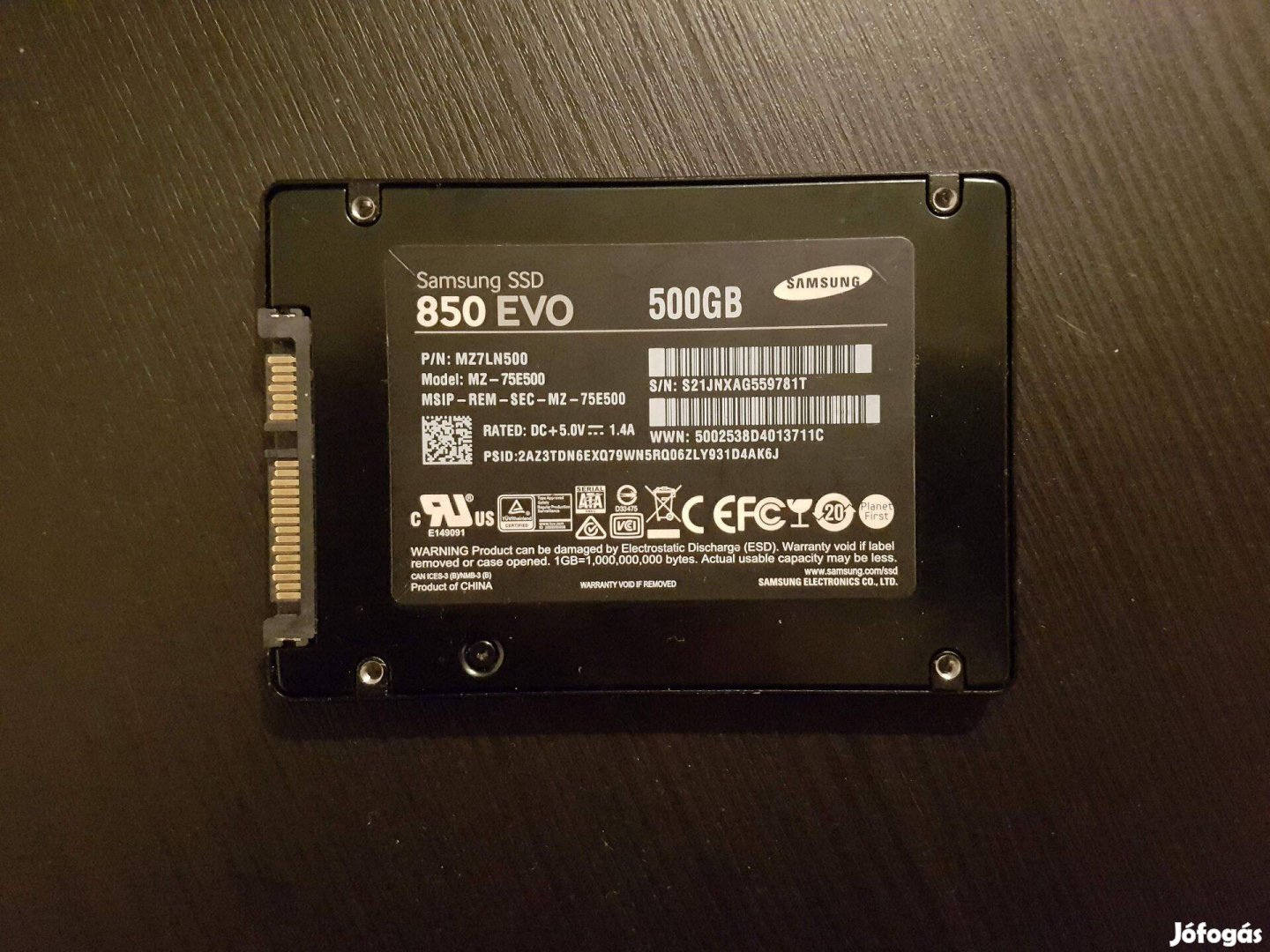 Samsung 850 Evo 500 GB SSD SATA3 hibátlan ,garanciával eladó