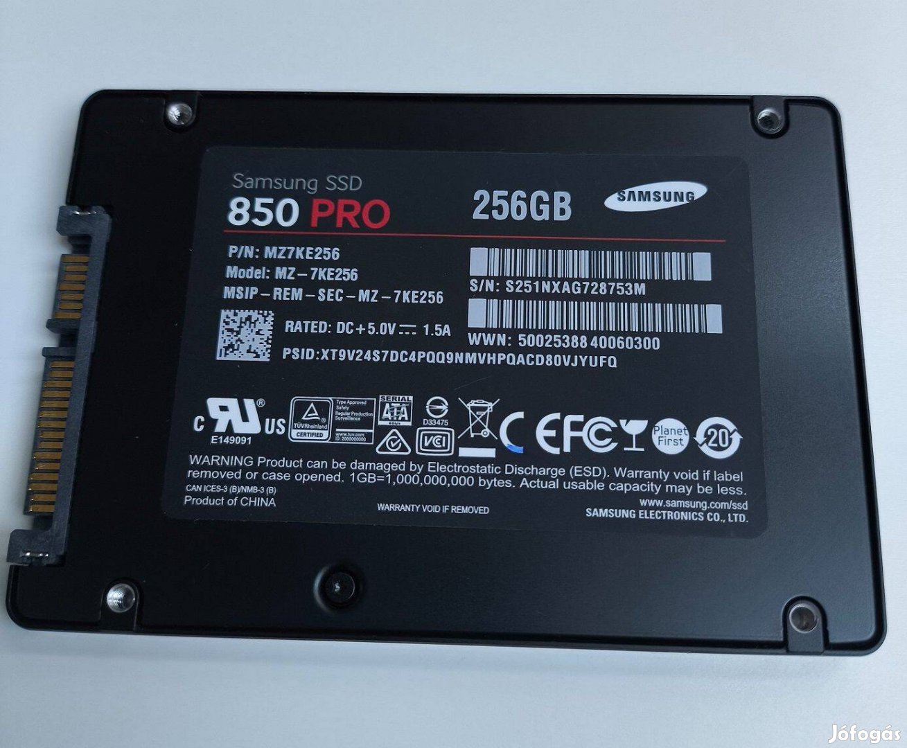 Samsung 850 Pro 2.5 256GB SATA3 Ssdmz-7KE256BW eladó