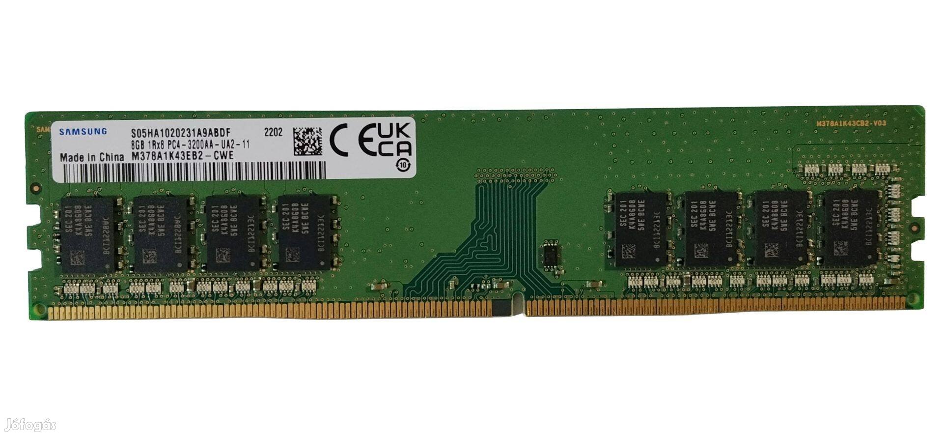 Samsung 8GB DDR4 3200MHz memória