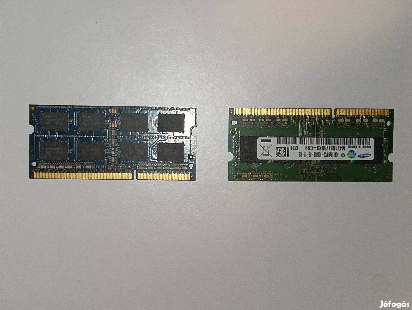 Samsung 8GB DDR RAM 2X4GB Laptopmemoria eladó 