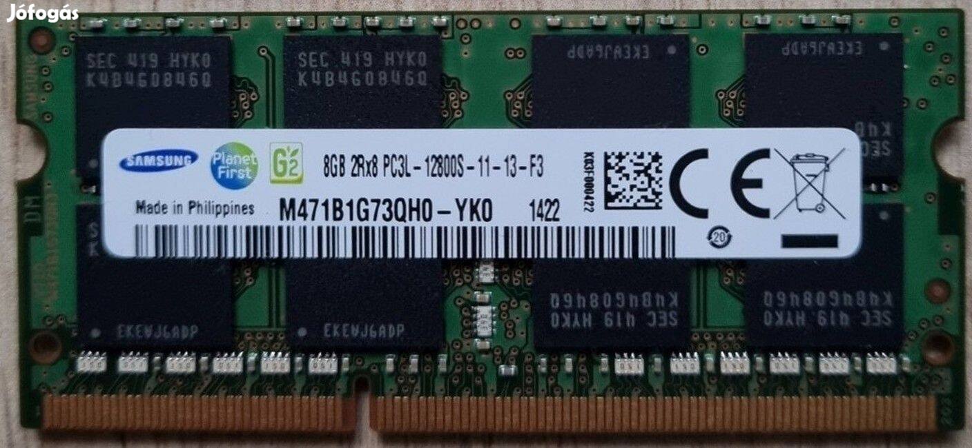 Samsung 8GB PC3 DDR3 SO-DIMM RAM Laptophoz Notebookhoz