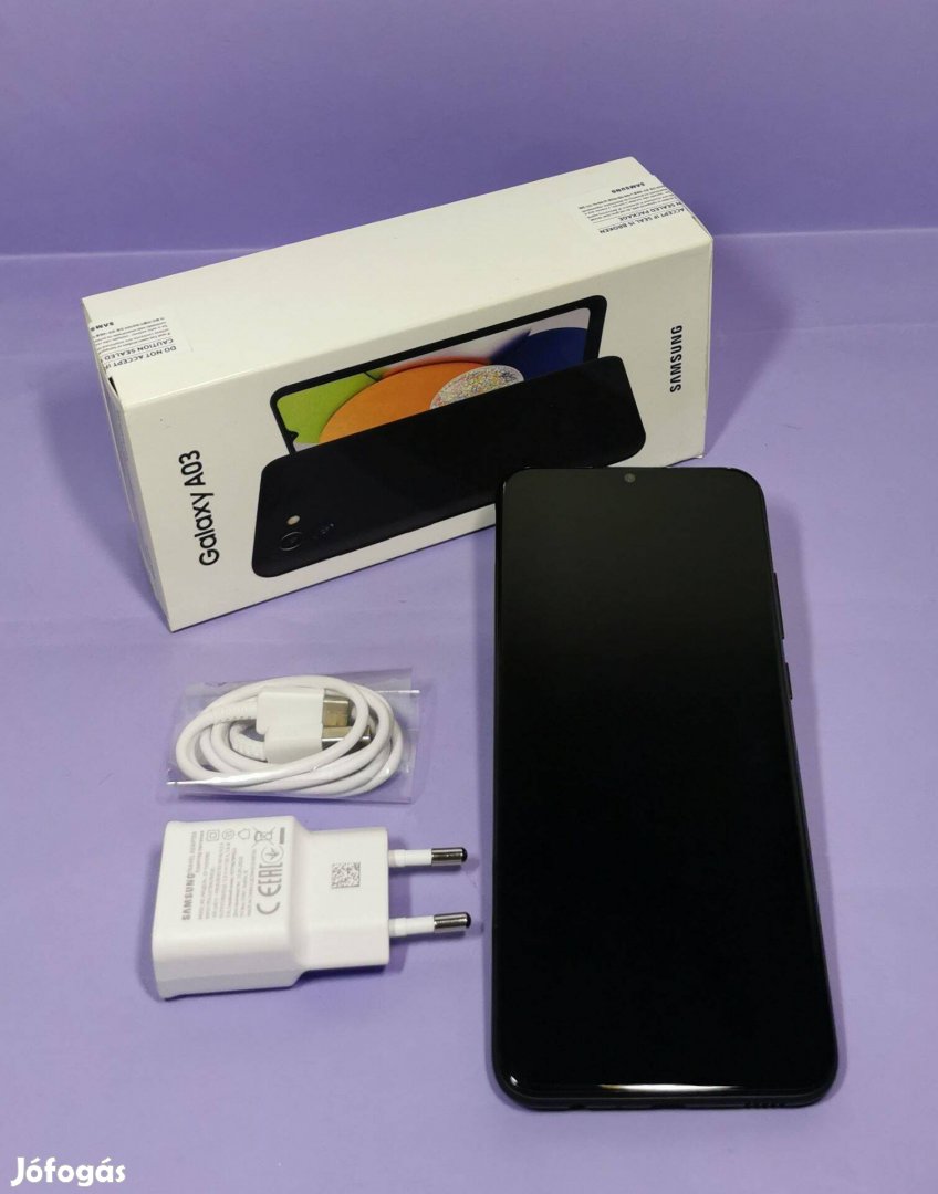Samsung A03 64GB Fekete kártyafüggetlen Dual Simes szép állapotú mobil