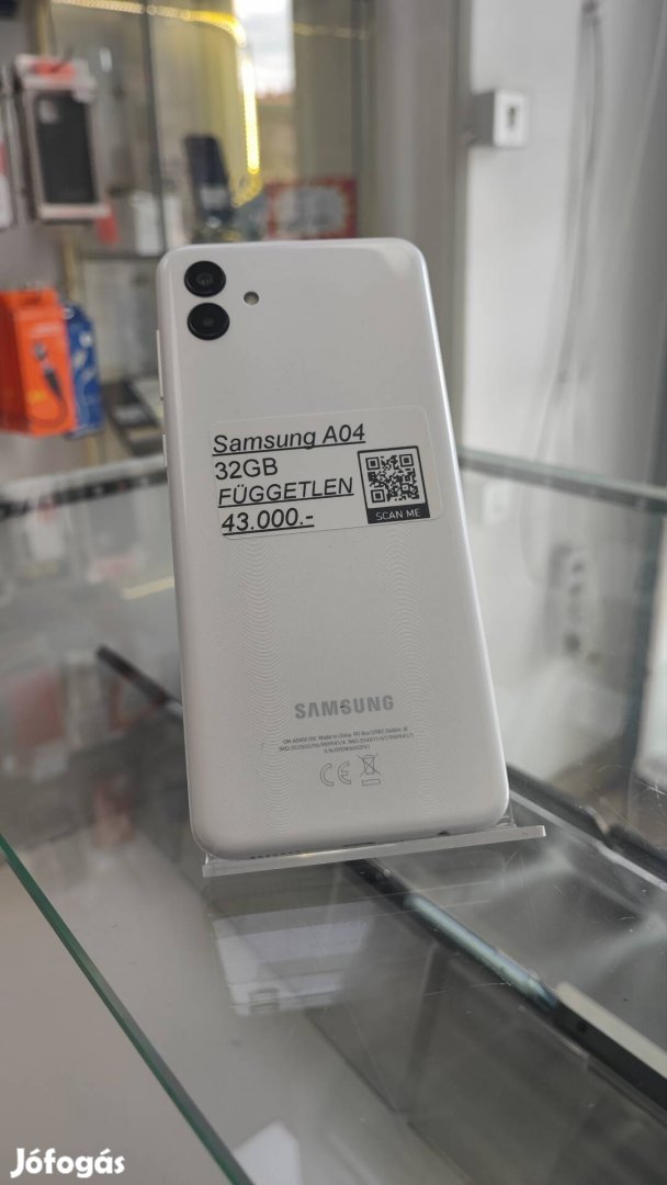 Samsung A04 - 32GB - Kártyafüggetlen + Hydrofólia