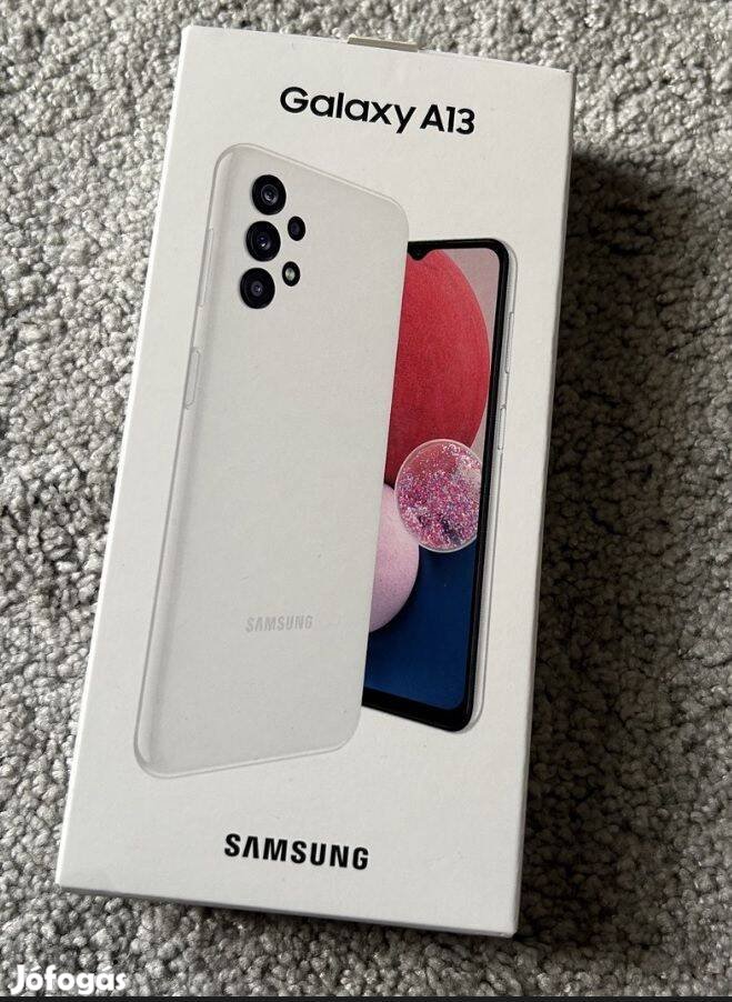 Samsung A13 32GB Dual Sim Fehér színű Új mobiltelefon bontatlan,garanc