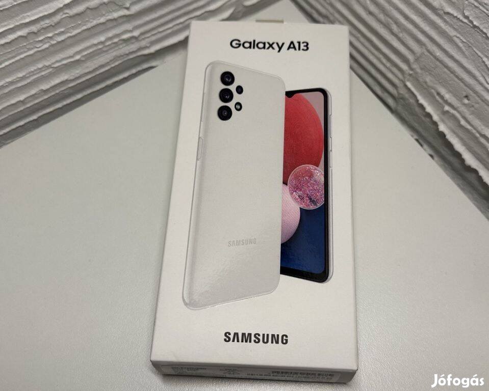 Samsung A13 32GB Dual Sim Fehér színű Új mobiltelefon bontatlan,garanc