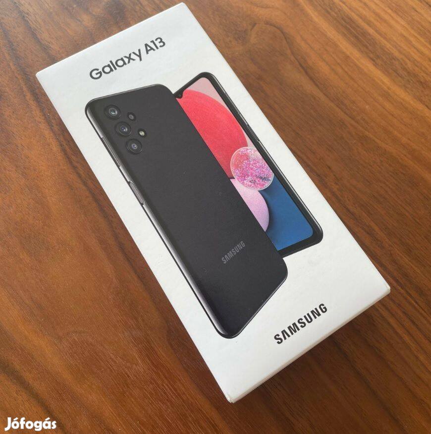 Samsung A13 32GB Dual Sim Fekete színű Új mobiltelefon bontatlan,garan