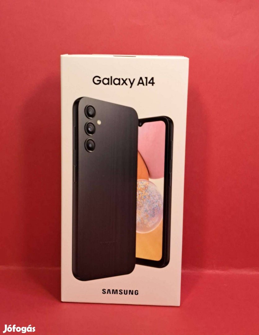 Samsung A14 64GB Fekete független Új bontatlan mobiltelefon garanciáva