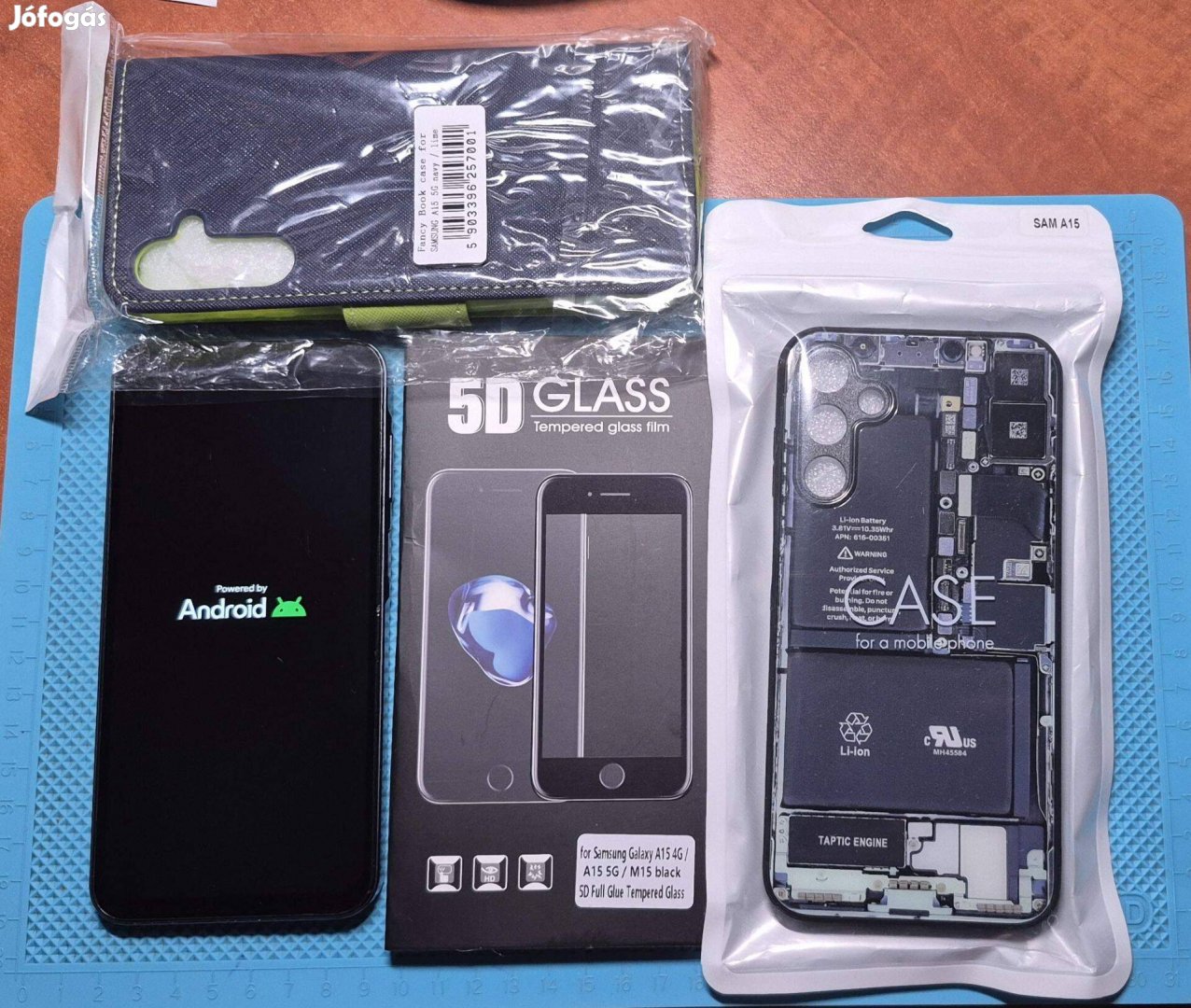 Samsung A15 5G - Telefon+Töltő+2TOK+Fólia-Független DUAL SIM-Tökéletes