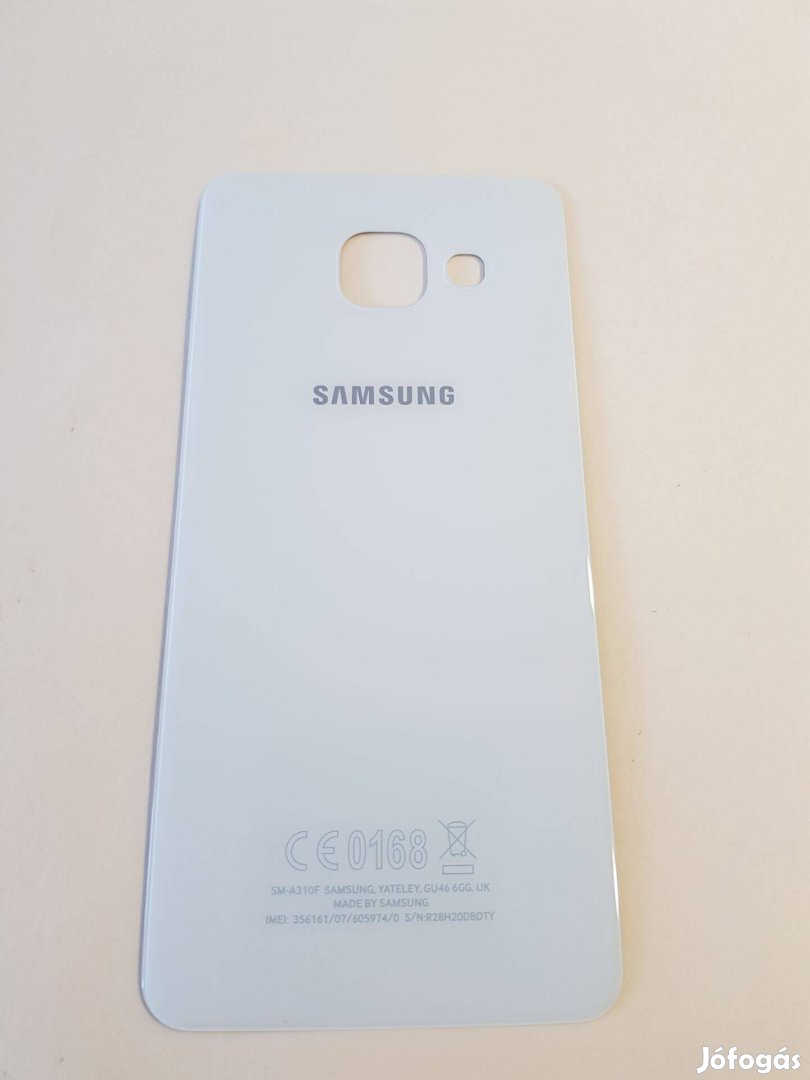 Samsung A310 Galaxy A3 2016 Feher Hatlap Akkufedel Gyari