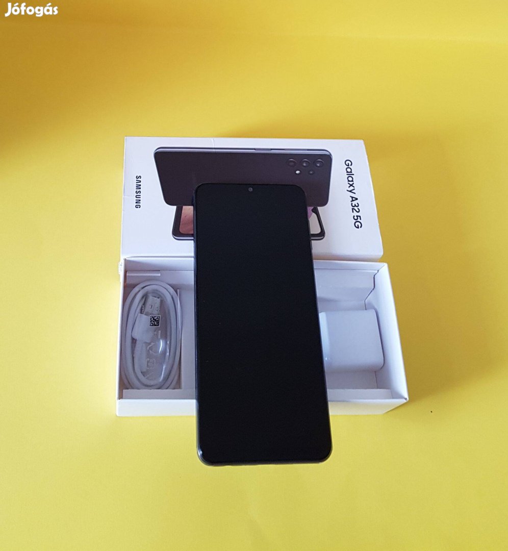 Samsung A32 5G 128GB Fekete Dual simes szép állapotú mobiltelefon elad