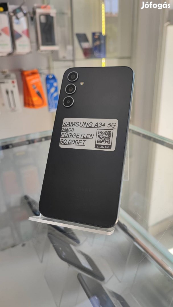 Samsung A34 5G, 256GB, Kártyafüggetlen