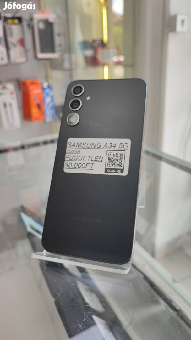 Samsung A34 5G - 256GB - Kártyafüggetlen