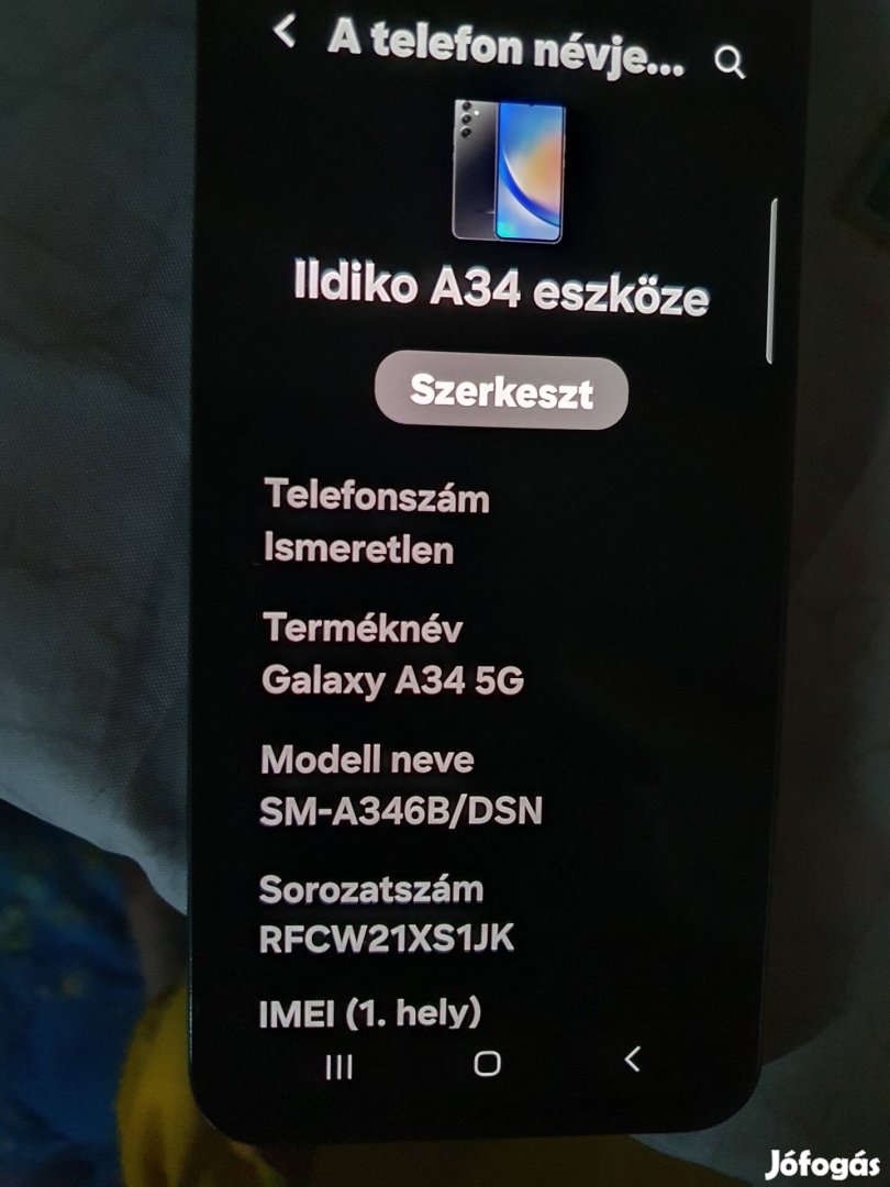 Samsung A34 elado alighasznált