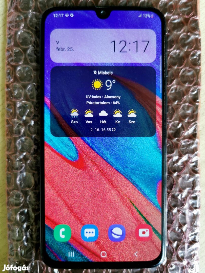 Samsung A40 4/64gb 3 hónap garancia AMOLED dual sim független