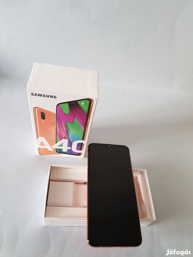 Samsung A40 64GB Narancs sárga független szép állapotú telefon eladó!