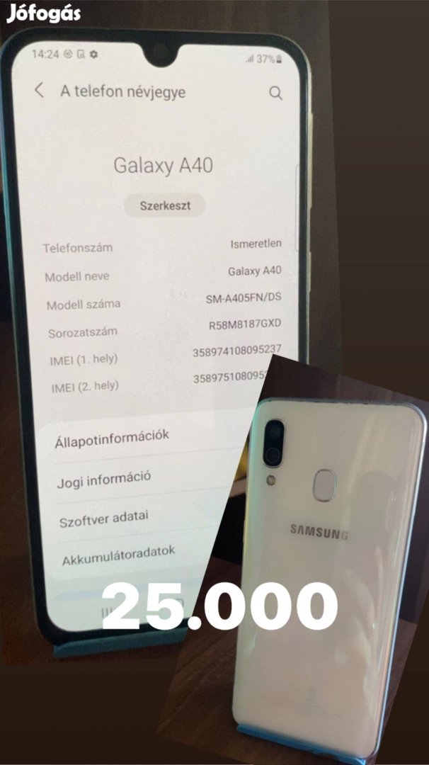 Samsung A40 hibátlan