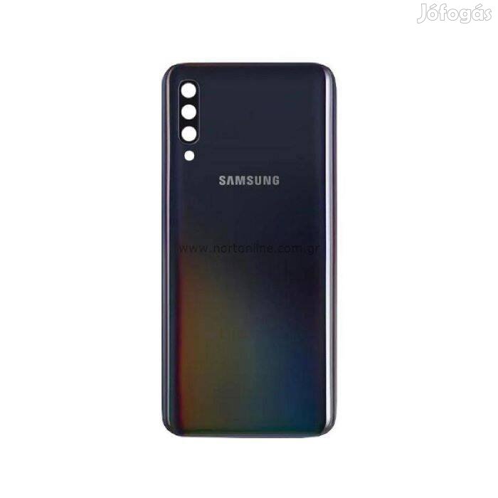 Samsung A505 Galaxy A50 Akkufedél Fekete Gyári