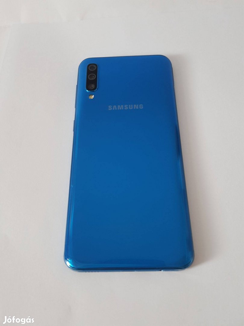 Samsung A505 Galaxy A50 Akkufedél Kék Gyári