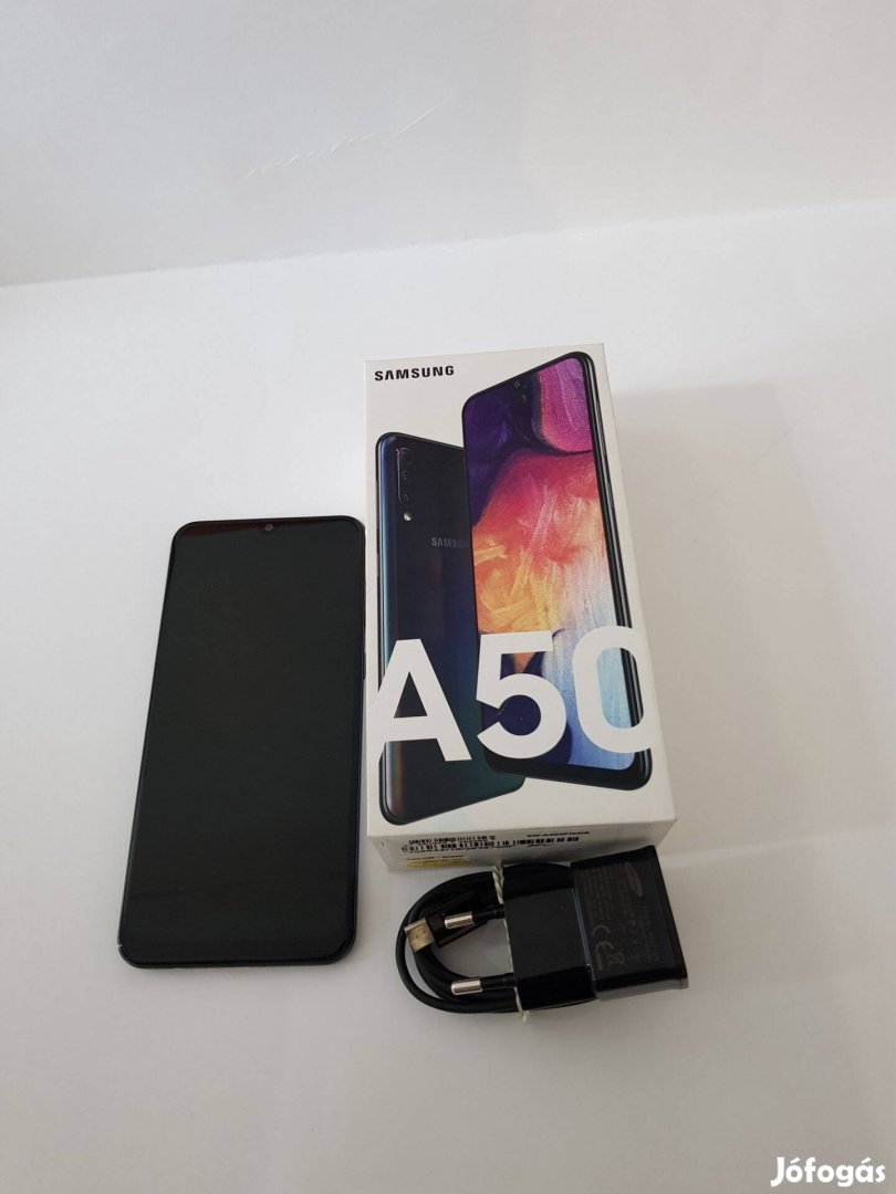 Samsung A50 128GB Fekete Kártyafüggetlen szép állapotú mobiltelefon el