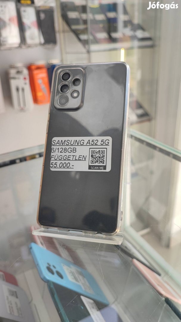 Samsung A52 5G - 128GB Kártyafüggetlen, ajándék tok 