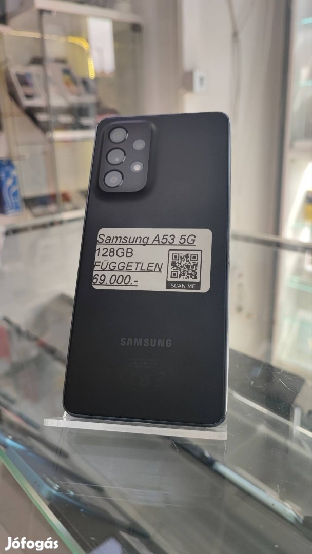 Samsung A53 5G 128GB Kártyafüggetlen Üvegfóliás