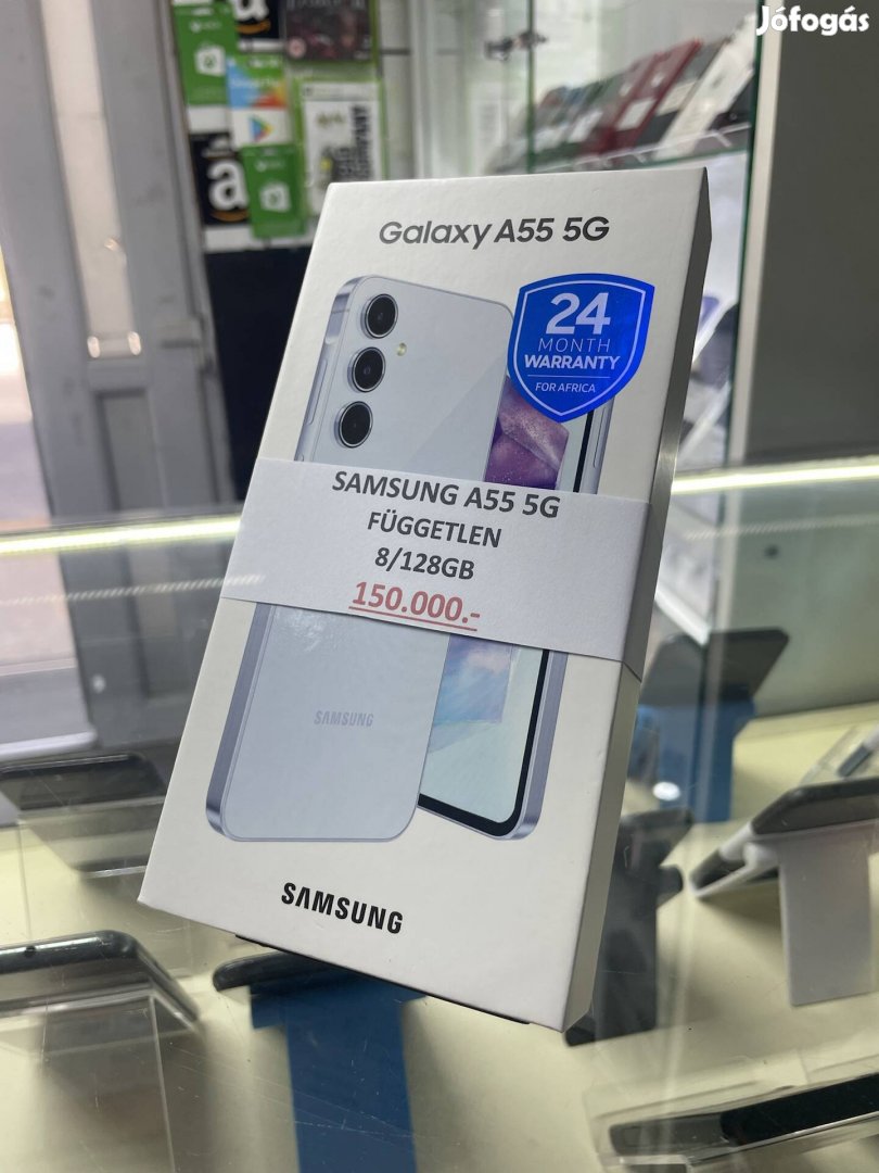Samsung A55 5G 8/128Gb - Kék - Új, Bontatlan