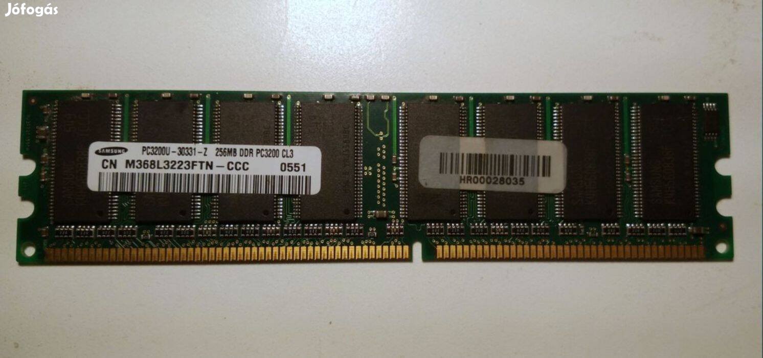 Samsung DDR1 400MHz 256MB RAM (Ver.1) teszteletlen