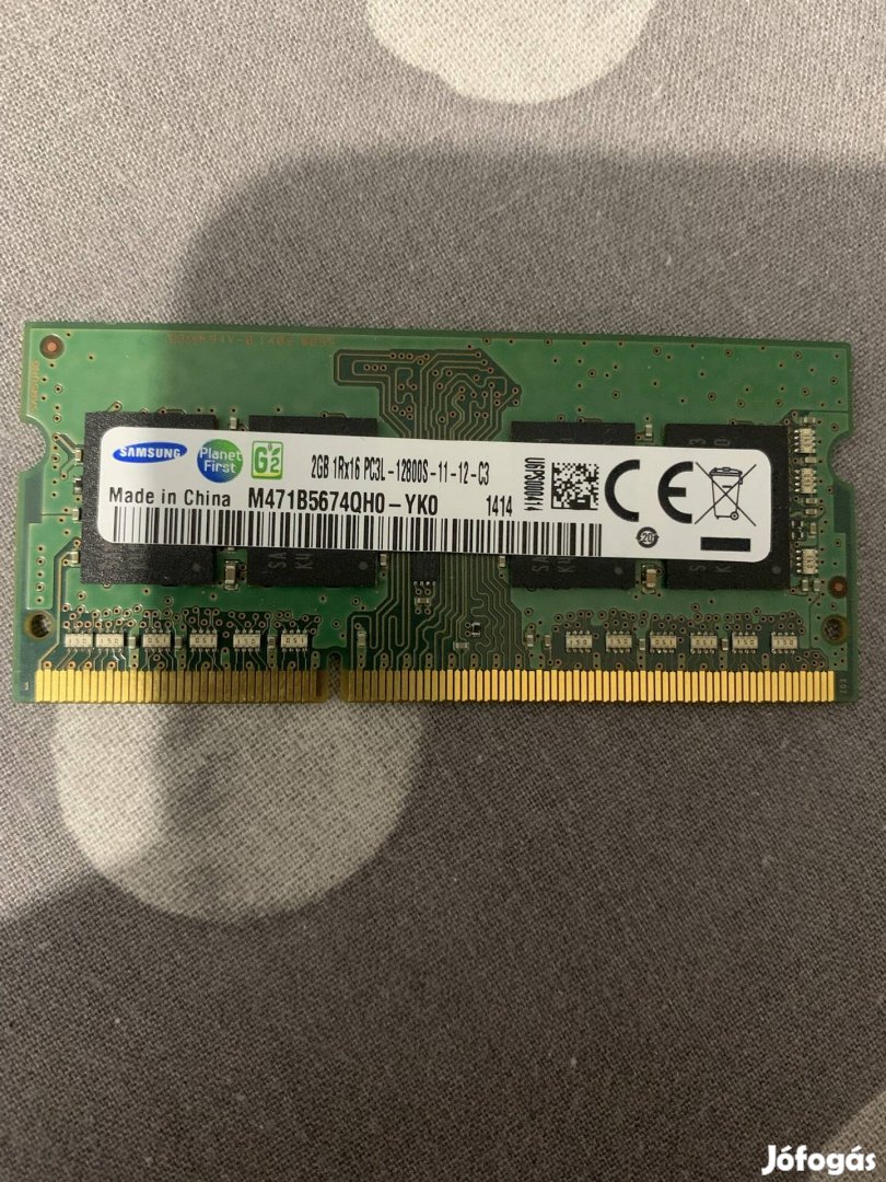 Samsung DDR3 1600MHZ notebook 2GB Memória 