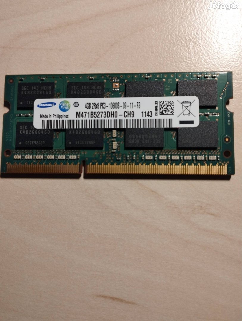 Samsung DDR3 4GB 1333MHz notebook RAM