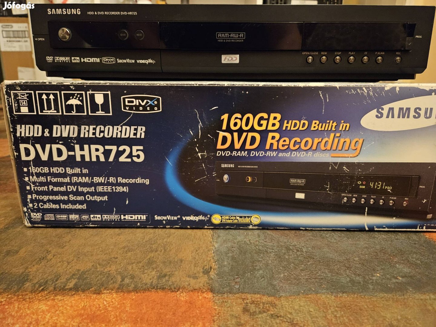 Samsung DVD-HR725/DVD-R/160GB HDD/Távirányító/Újszerű