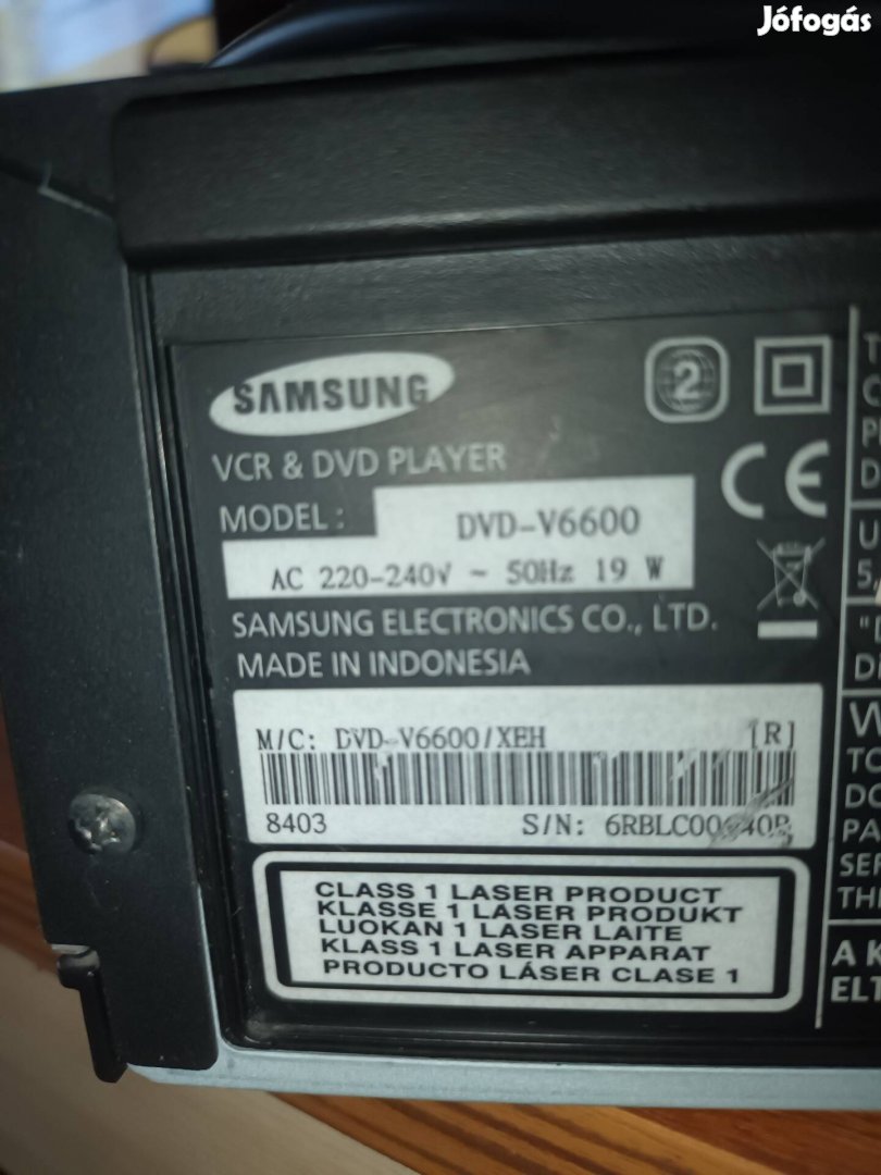 Samsung Dvd-Vhs kombó