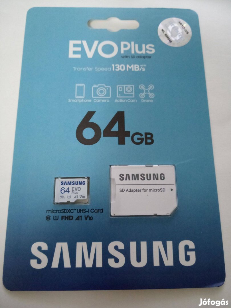 Samsung Evo Plus microsdxc 64GB C10 memóriakártya