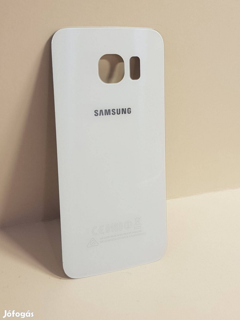 Samsung G925 Galaxy S6 Edge Fehér Akkufedél Hátlap Gyári