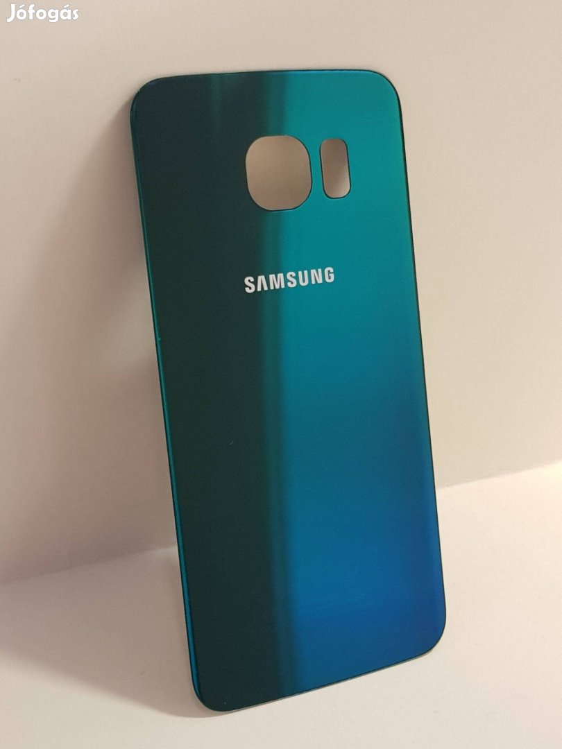 Samsung G925 Galaxy S6 Edge Zöld Akkufedél Hátlap Gyári