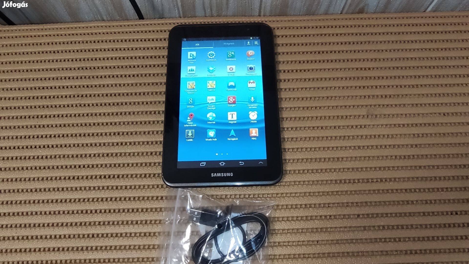 Samsung GT-P3110, 8+32GB, 7"-os, tablet pc, töltő usb kábellel, olcsón
