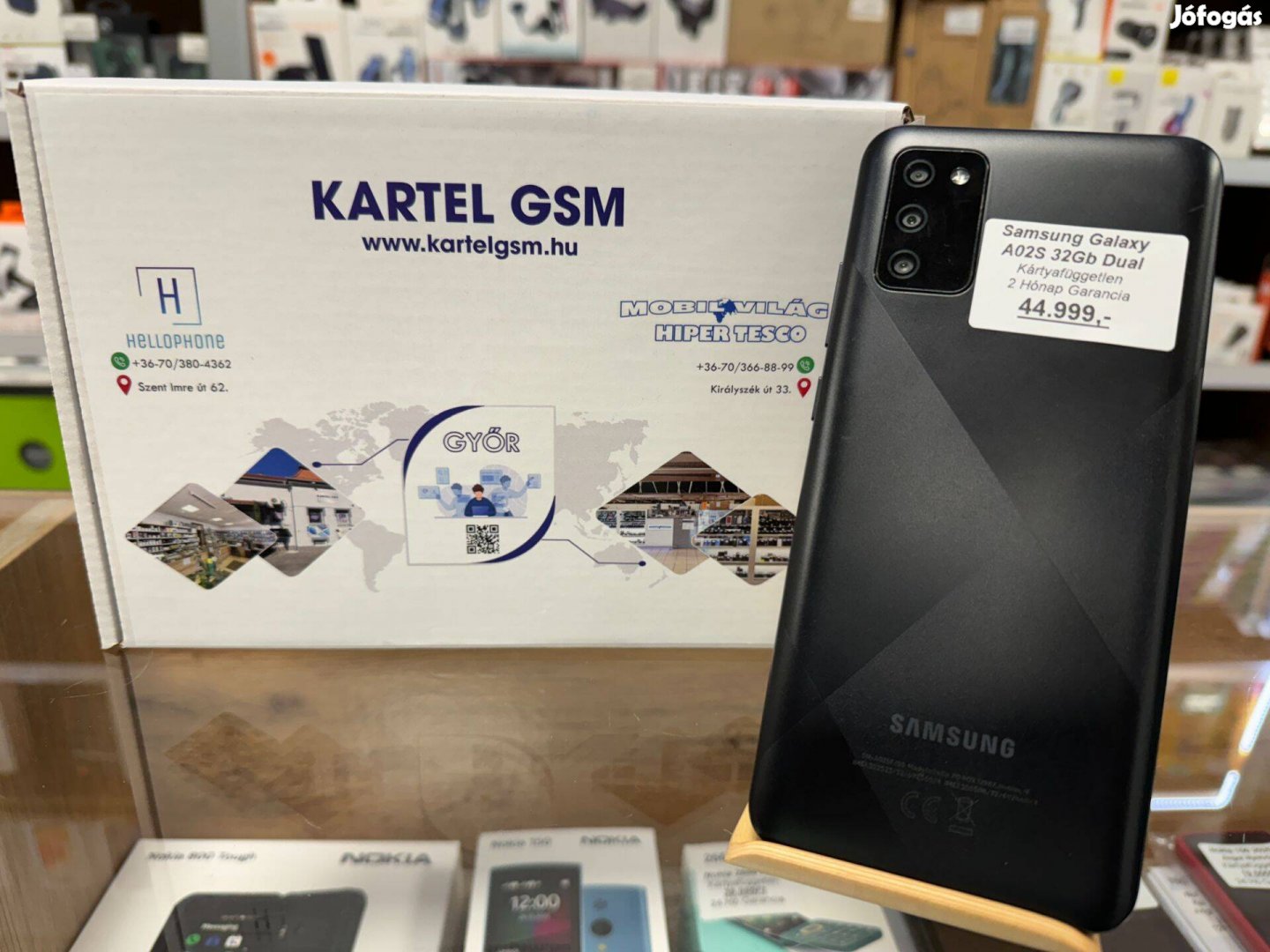 Samsung Galaxy A02S 32GB Kártyafüggetlen 2Hó Garancia